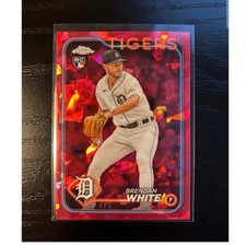 2024 Topps Chrome Sapphire Brendan White Red /5 Rookie #8 Detroit Tigers