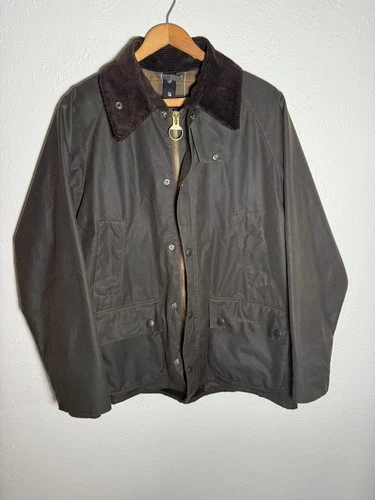 Barbour Classic Bedale Waxed Jacket Olive Men's 40 Made in England Worn Once image 10