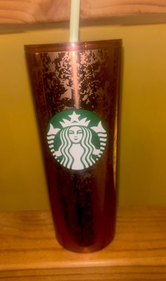 Starbucks 2019 Pink Rose Gold Marbled Speckled Holiday Cup Tumbler 16oz Mint