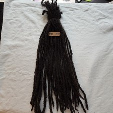 100 Naturally Grown DreadLocks 33 strands 14 inches black 0.8cm - 1.2cm