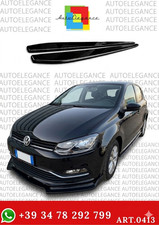 VW Polo 6R 6C 2009-2017 Flaps Unten Schweller Seitenlichter ABS Schwarz Glanz