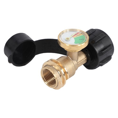 #ad 1 x Propane Tank Gauge Brass Adapter w Gas Pressure Level Meter Indicator For RV $8.00