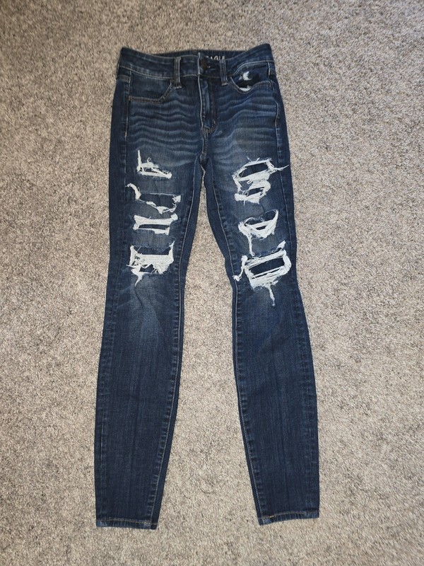 Womens Size 2 25x28 American Eagle 360 Next Level Stretch Hi Rise Jeggings