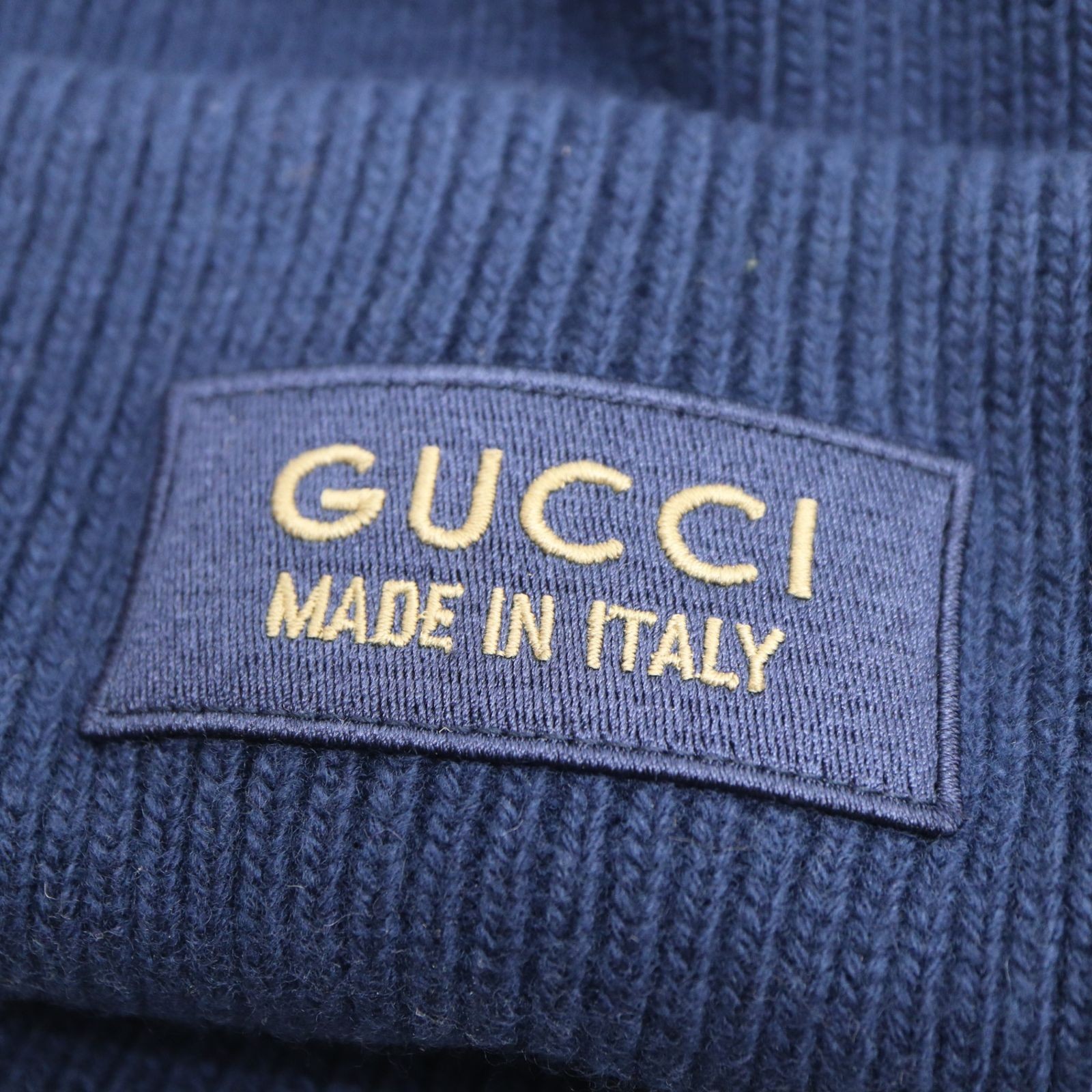 With Tag Gucci 772562 4G200 Knit Cap Beanie L Size Navy H22380 thumbnail 5