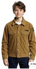John Deere Boys Trucker Corduroy Bronze Work Durable Tough Jacket Size XL NEW