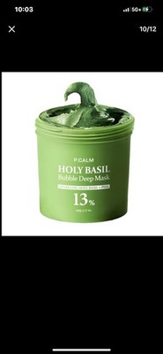 Holy Basil Bubble Deep Mask - for All Skin Types - Deep Cleaning Facial Mask 90g