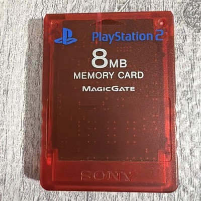 PlayStation 2 PS2 Memory Card 8MB OEM Sony Magic Gate Red Rare 