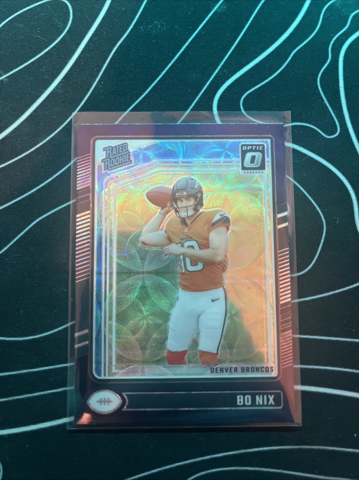 2024 Panini Donruss Optic - Rated Rookie Bo Nix #209 Blue Scope Prizm (RC)