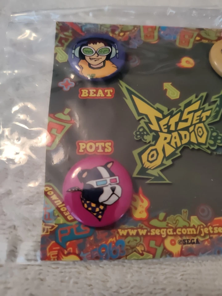 Jet Set Radio 4 Pin Button Set PAX East 2011 Sealed Sega Dreamcast Promo 🎮🎮🎮 - Image 4 of 4