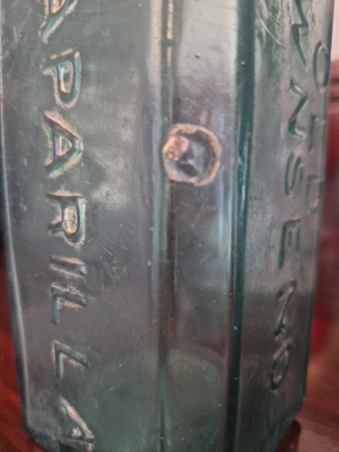 Antike Dr. Townsend's Sarsaparilla Flasche mit appliziertem Deckel New York N.Y. - Bild 5 von 9