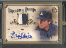 2005 UD SP Legendary Cuts GRAIG NETTLES #LE-GN Legendary Lineage Jersey Auto /25