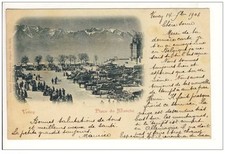 Old postcard Swiss Vaud Vevey - Place du Marché 1903 (10004)