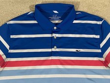 Vineyard Vines Performance Golf Shirt Mens L Poly Spandex Stretch - Excellent 