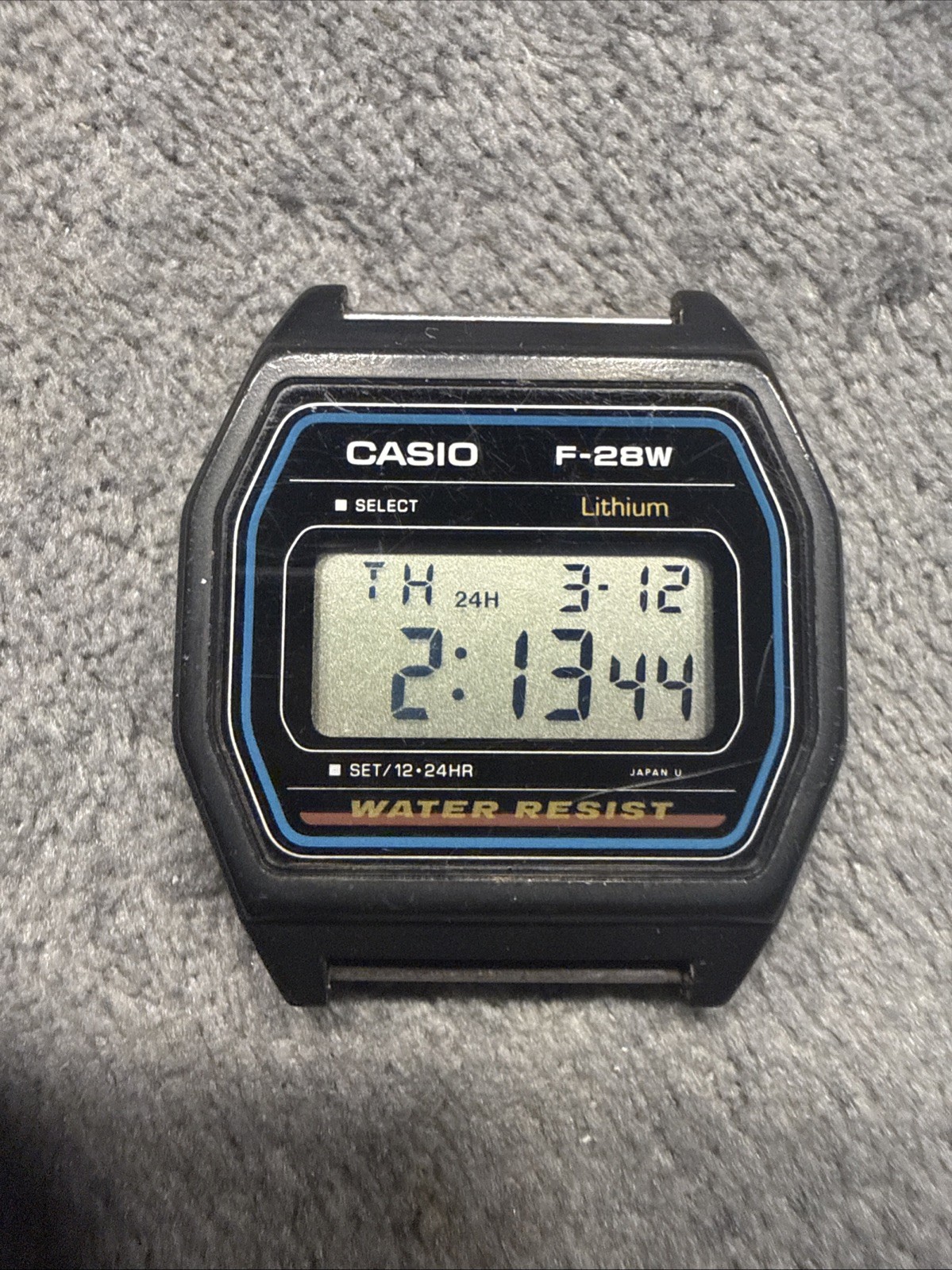 Vintage CASIO F-28W Digital Watch - Head Only (Japan U)