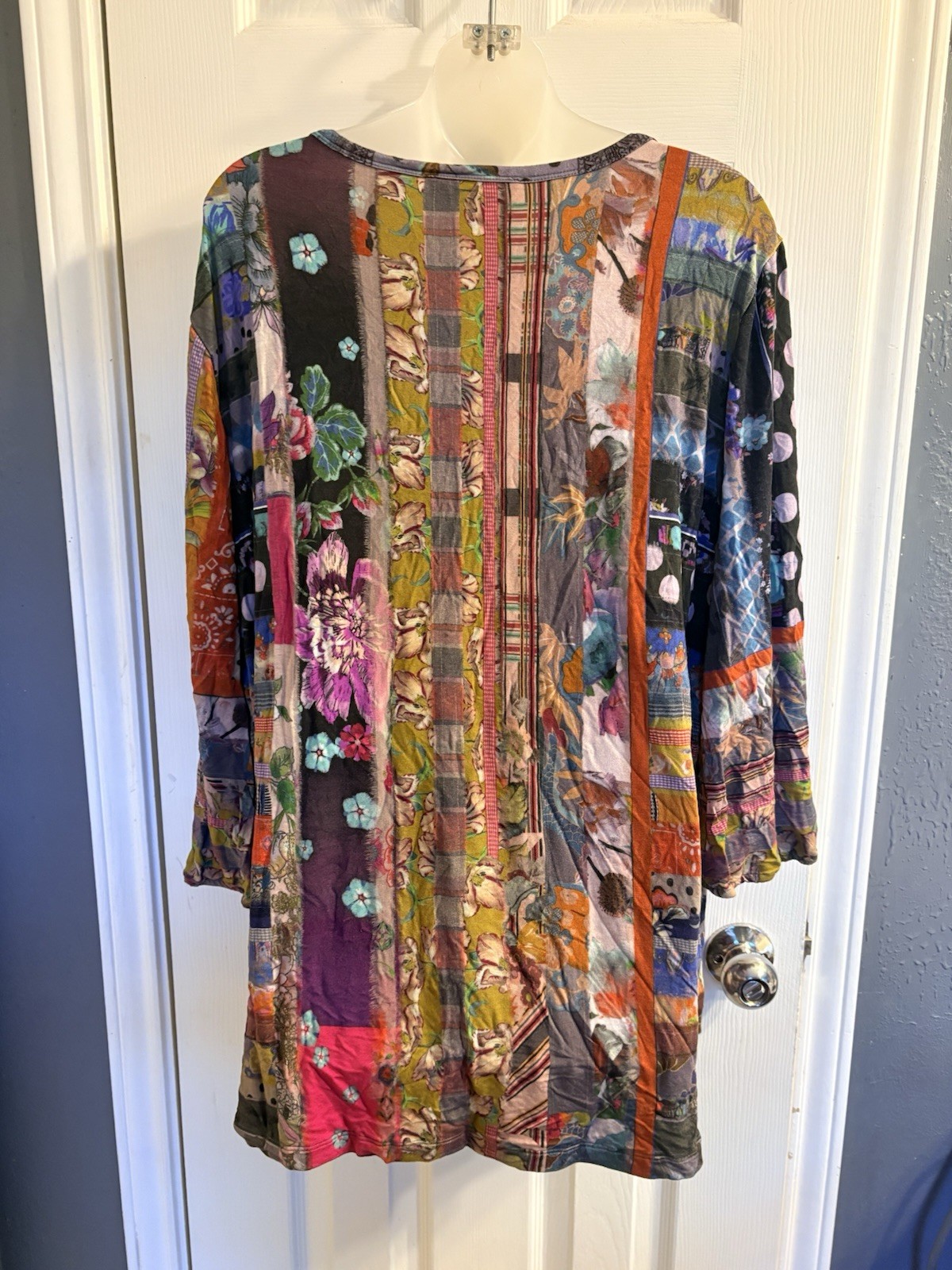 Johnny Was Sonnet Patchwork Puff Lightweight 3/4 … - image 3