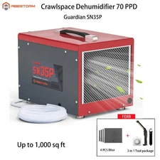 Abestorm 70PPD Crawlspace Dehumidifier for Basement Garage 1000sq with Pump Hose