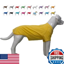 Lovelonglong Pet Dog T-Shirt: Basic Blank Tee - Soft, Breathable - Small XS Yell