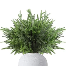 24" Extra Long Artificial Norfolk Pine Stems - 12 Pack Real Touch Christmas G...