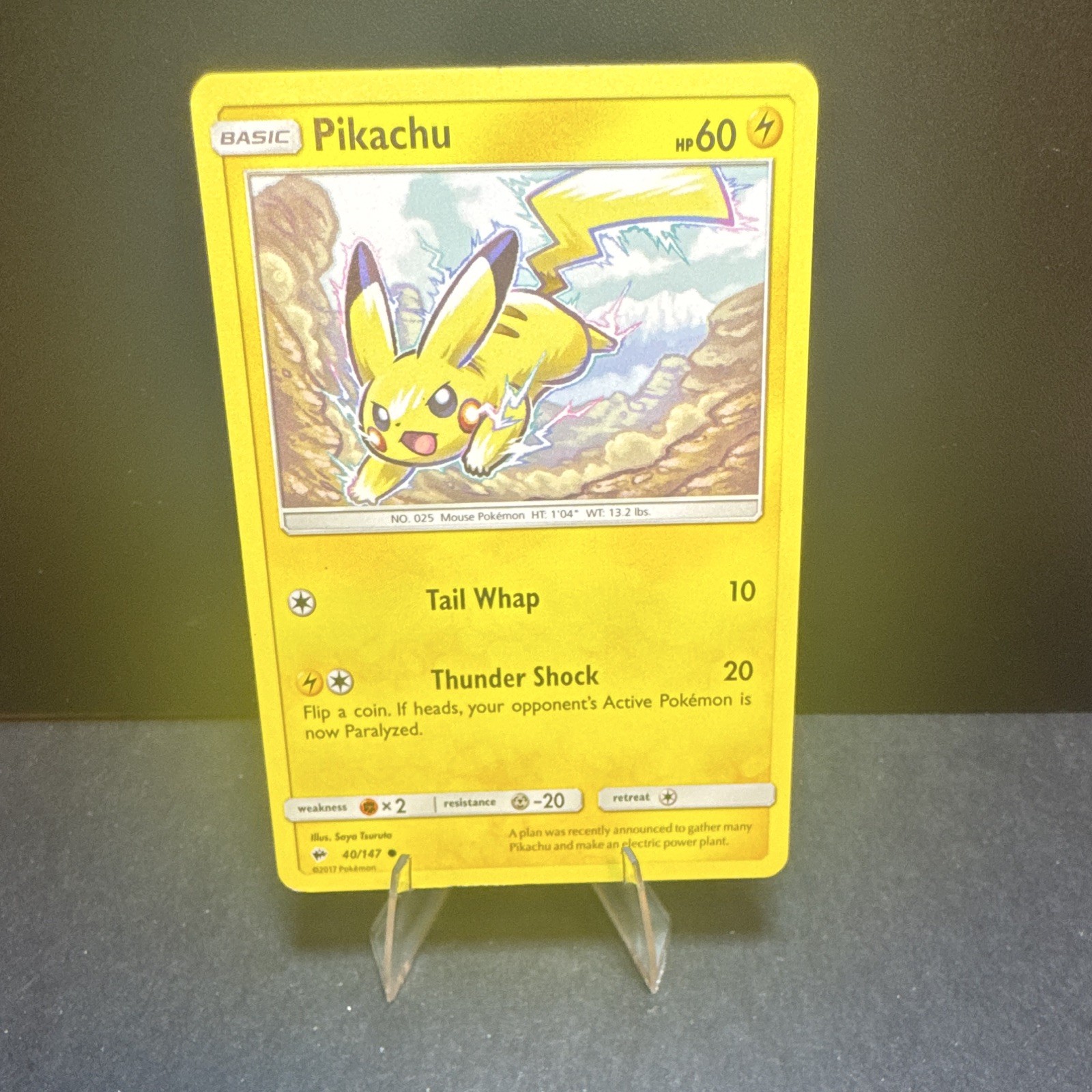 Pikachu 40/147 SM Burning Shadows 2017 Common Regular Unlimited Basic Eng