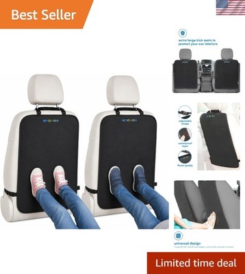 2-Pack Kick Mats: Waterproof Back Seat Protectors for Busy Parents