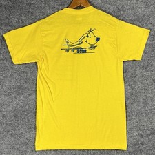 VINTAGE 70s Pan Am T Shirt Size Large Airline 70s Logo Anthropomorphic Airplane