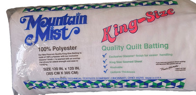 Mountain Mist Polyester King Size Quilt Batting Washable Uniform Thickness