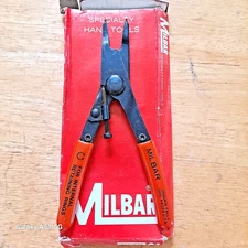 Milbar Tools 102R Internal Snap Ring Pliers Red Grip USA NEW NOS FREE SHIP