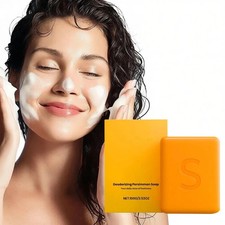 1PCS Swarva Persimmon Soap Bar Body Odor Control Deodorant Soap for Men Women