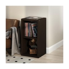 Furinno Cubicle Record Player Stand with Vinyl Storage, 2-Cube 1.2 ... Fast Ship