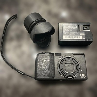 RICOH GR DIGITAL Black Compact Camera with Wide Conversion Lens