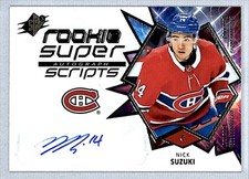 Nick Suzuki 2019-20 SPx Super Scripts Rookie Auto #RSS-NS *VR* Montreal