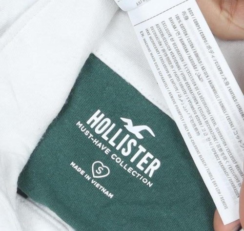 Hollister Herren Langarm Polo grün gestreift S - Bild 3 von 12