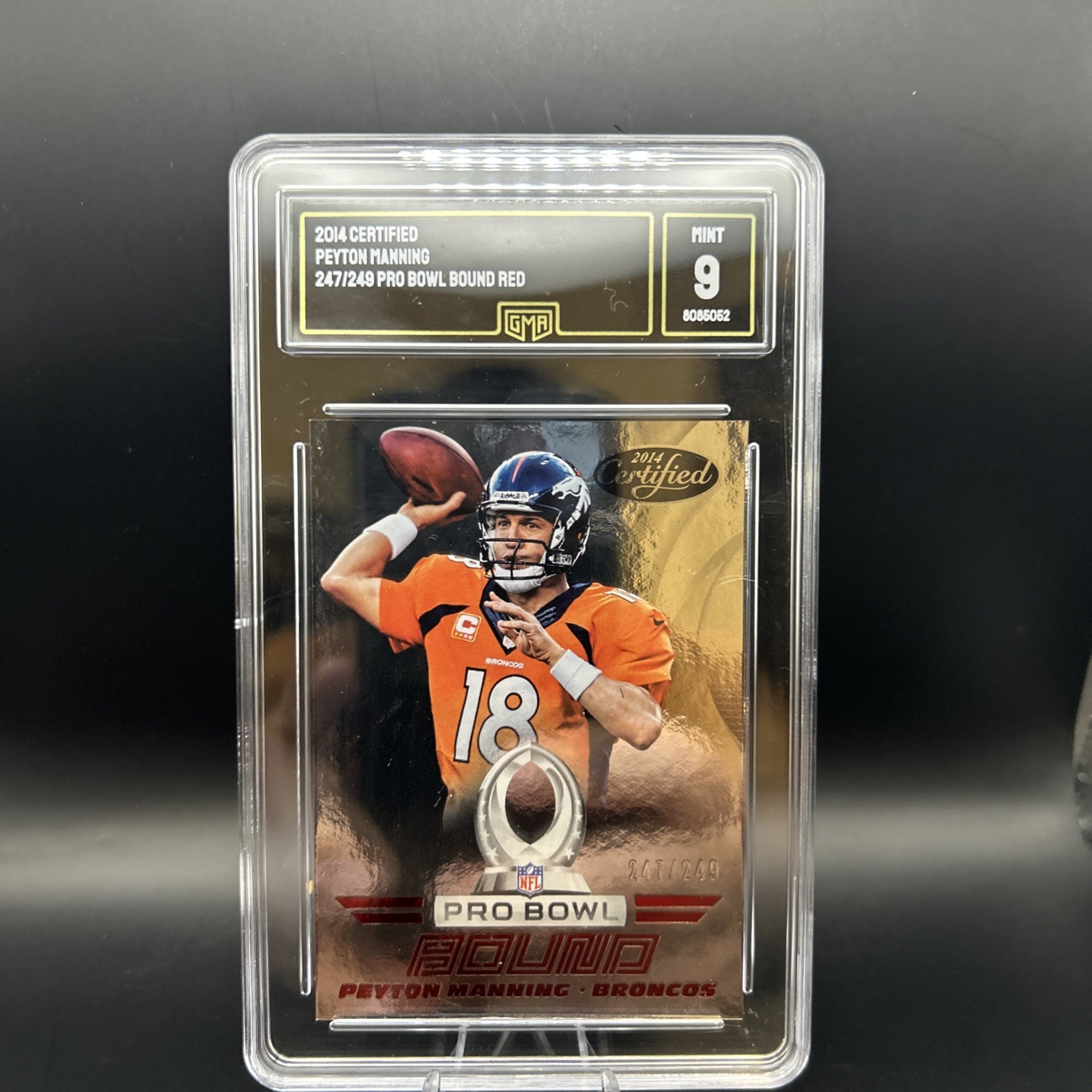 2014 Panini Certified - 247/249 Pro Bowl Bound Peyton Manning #PB2 Red GMA 9