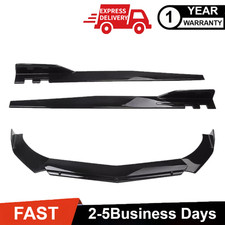 For Vauxhall Corsa Front Bumper Lip Splitter Spoiler Kit + 46'' Side Skirts