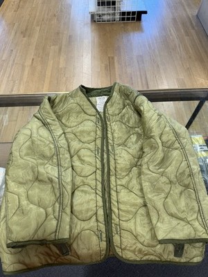 USGI Field Jacket Liner Quilted M-65 OD Green   NSN 8415-00-782-2888 USED