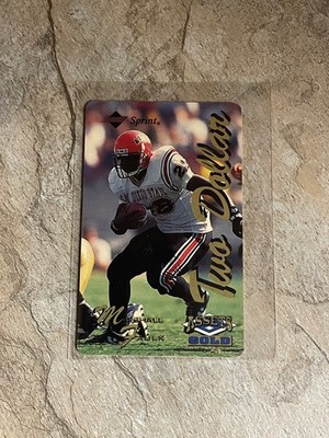 1995 Classic Assets Gold Marshall Faulk Sprint Phone Card