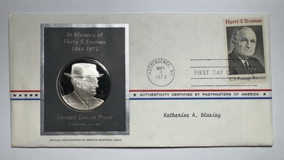 #ad President Truman Postmasters of America Sterling Silver Proof Below Melt $64.00
