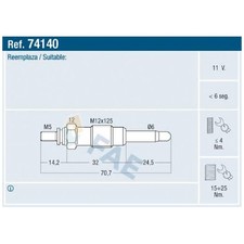 6x FAE Glühkerze 12232241387 12232241389 12239061353 12239061354 | 23646878