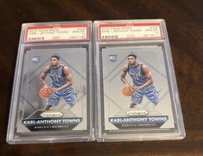 2015-16 Panini Prizm 2Ct. Karl-Anthony Towns Rookie Cards Graded PSA 10