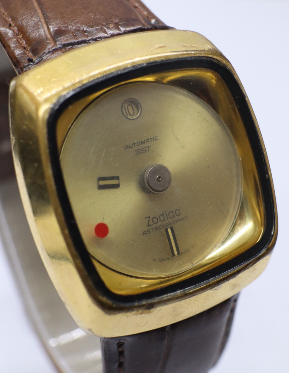 Zodiac Astrographic SST Automatic Swiss 21J 70s Gold Tone Vintage