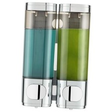 Shampoo Dispensers for Shower Wall Mounted, Shower Shampoo Chrome 2 Chamber