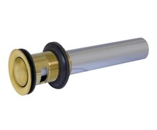 Kingston Brass KB8107 Push Pop-Up Drain With Overflow , Brushed Brass