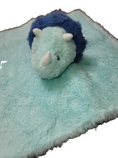 Tricertarops Dinosaur Lovey Security Blanket Blue Blankey Tags Cut Out