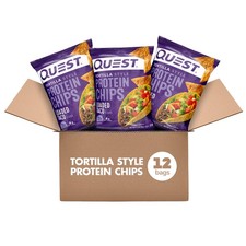 Quest Tortilla Style Protein Chips, Loaded Taco Flavor, Gluten Free, Baked, 1.1O