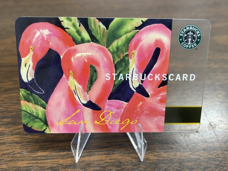 Starbucks Card 2003 San Diego Zoo Flamingos Gloria Chadwick VHTF Old Logo #3