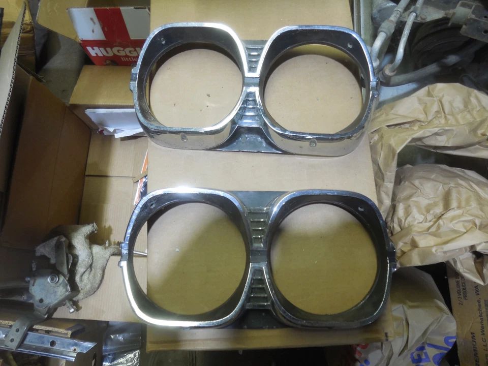 1966 Rambler AMC 经典右左车头灯边框门 3553160 3553161 — 第 4/4 张图片