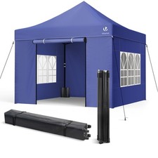 VOUNOT 3x3m Heavy Duty Gazebo with Sides, Pop up Waterproof Party Tent, Blue