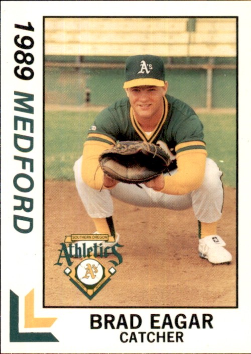 1989 Medford Athletics Best #7 Brad Eagar Orem Utah UT - NM Baseball Card