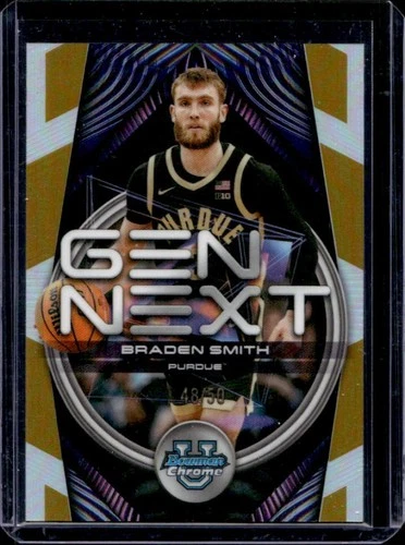 2025-26 Bowman Braden Smith Gen Next Chrome Gold Refractor #/50 Boilermakers