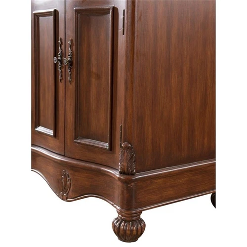 Elegant Decor Windsor 60" Wood Double Bathroom Vanity in Brown Teak - Picture 11 of 15